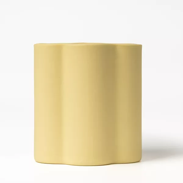 Көркем гүлді жиектер керамикалық шамы