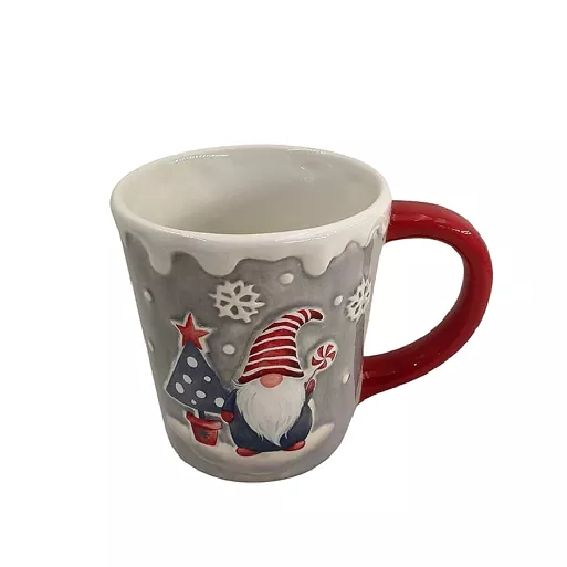 Көңілді Рождество эльф керамикалық кружкасы