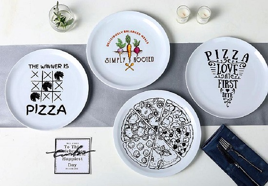 Pizza Themed Ceramic Plate Set
